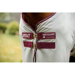 Amigo Bug Buster Vamoose W/No Fly Zone - Silver/Burgundy/White -Equestrian Supplies 485094 800 800