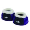Saxon Fleece Trim Rubber Bell Boots - Purple/White -Equestrian Supplies 487239 800 800