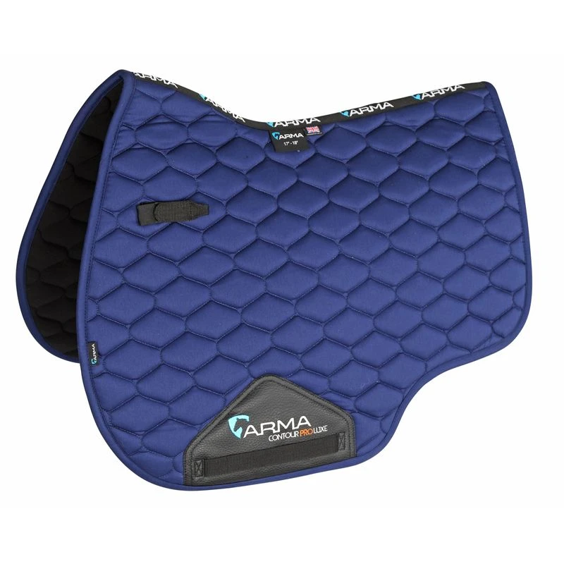 Shires ARMA Luxe Cotton Saddle Pad - Navy 3 Shires ARMA Luxe Cotton Saddle Pad - Navy