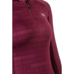 Horseware Women's Aveen Half Zip Long Sleeve Tech Top - Beetroot -Equestrian Supplies 504509 800 800