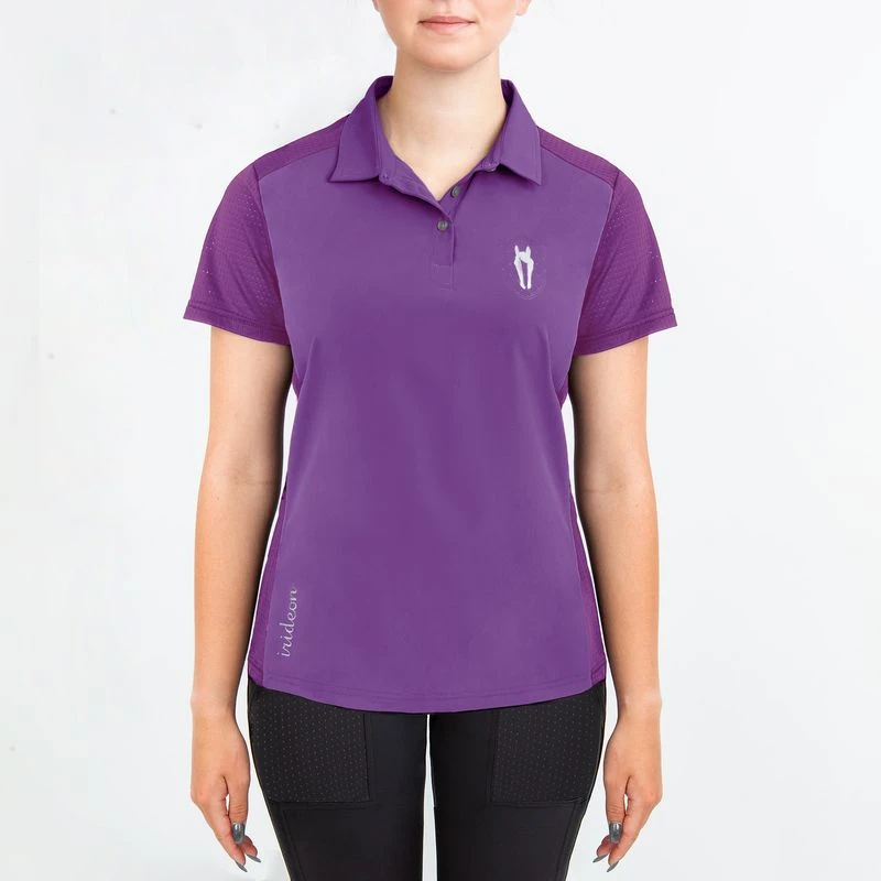 Irideon Women's Luna Coolstretch Polo - Purple Hibiscus 3 Irideon Women's Luna Coolstretch Polo - Purple Hibiscus