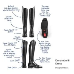 Tredstep Donatello III Dress Boot - Black 17 Tredstep Donatello III Dress Boot - Black -Equestrian Supplies 527243 800 800