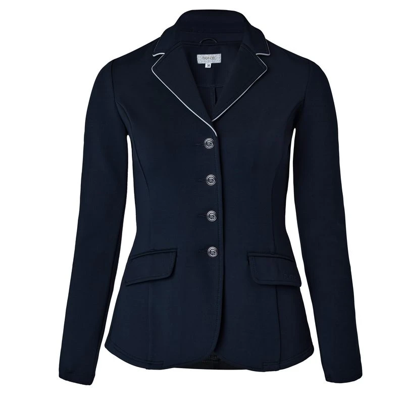 Horze Women's Martina Show Coat - Dark Navy/White 3 Horze Women's Martina Show Coat - Dark Navy/White