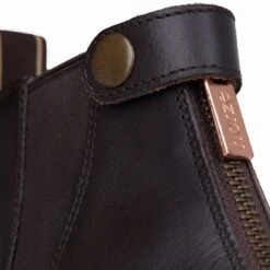 Horze Women's Rose Front Zip Paddock Boots - Dark Brown -Equestrian Supplies 533612 800 800