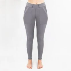 Irideon Kids' Radiant Half Seat Utility Tights - Dove Grey 8 Irideon Kids' Radiant Half Seat Utility Tights - Dove Grey -Equestrian Supplies 540125 800 800