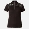 Horze Women's Kaitlin Short Sleeved Performance Shirt W/ Flower Print - After Dark Brown -Equestrian Supplies 543516 800 800