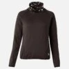 Horze Women's Kaitlin Turtleneck Sweater W/ Flower Design - After Dark Brown 1 Horze Women's Kaitlin Turtleneck Sweater W/ Flower Design - After Dark Brown -Equestrian Supplies 544260 800 800