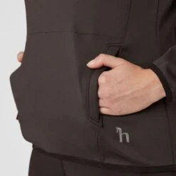 Horze Women's Kaitlin Turtleneck Sweater W/ Flower Design - After Dark Brown 11 Horze Women's Kaitlin Turtleneck Sweater W/ Flower Design - After Dark Brown -Equestrian Supplies 544263 800 800