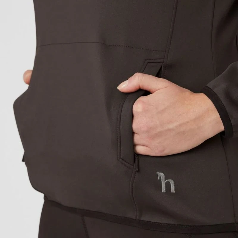 Horze Women's Kaitlin Turtleneck Sweater W/ Flower Design - After Dark Brown 6 Horze Women's Kaitlin Turtleneck Sweater W/ Flower Design - After Dark Brown - Image 4