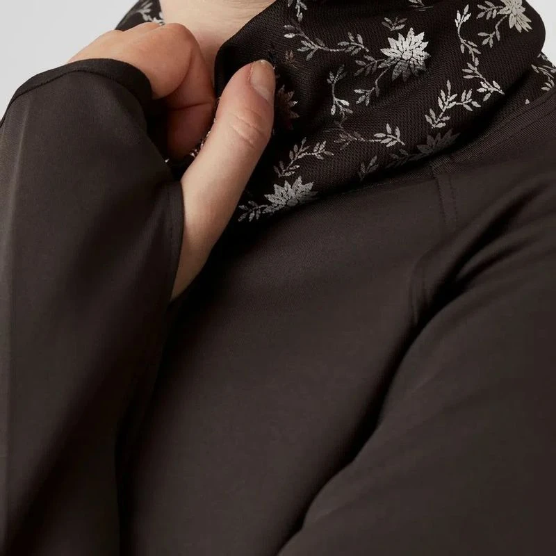 Horze Women's Kaitlin Turtleneck Sweater W/ Flower Design - After Dark Brown 7 Horze Women's Kaitlin Turtleneck Sweater W/ Flower Design - After Dark Brown - Image 5