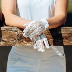 B Vertigo Women's Cooling Lace Riding Gloves - White -Equestrian Supplies 544544 800 800