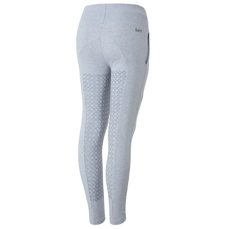 Horze Kids' Emmie Organic Cotton Full Seat Tights - Ash Gray 3 Horze Kids' Emmie Organic Cotton Full Seat Tights - Ash Gray