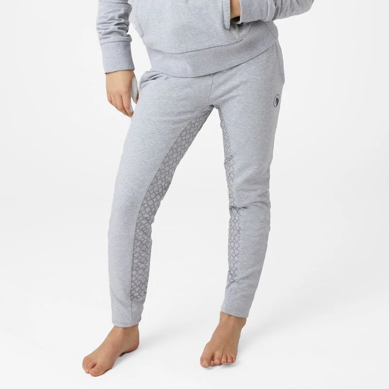 Horze Kids' Emmie Organic Cotton Full Seat Tights - Ash Gray 6 Horze Kids' Emmie Organic Cotton Full Seat Tights - Ash Gray - Image 4