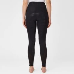 Horze Women's Danica High Waist Tights With Mesh Insert - Black -Equestrian Supplies 548186 800 800