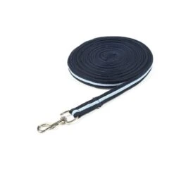 Shires Soft Feel 26ft Lunge Line - Navy/Cambridge