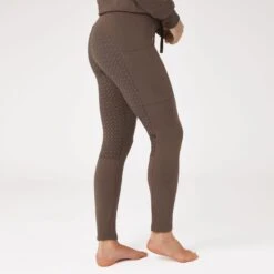 Horze Women's Jade Cotton Stretch Full Seat Riding Tights - French Roast -Equestrian Supplies 558517 800 800