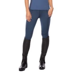 Kerrits Women's Free Style Knee Patch Pocket Tights - Admiral/Waterloo -Equestrian Supplies 567315 800 800