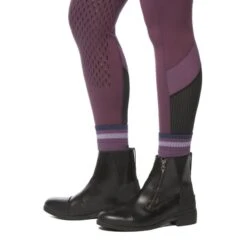 Kerrits Women's Free Style Knee Patch Pocket Tights - Raisin/Magenta -Equestrian Supplies 568644 800 800