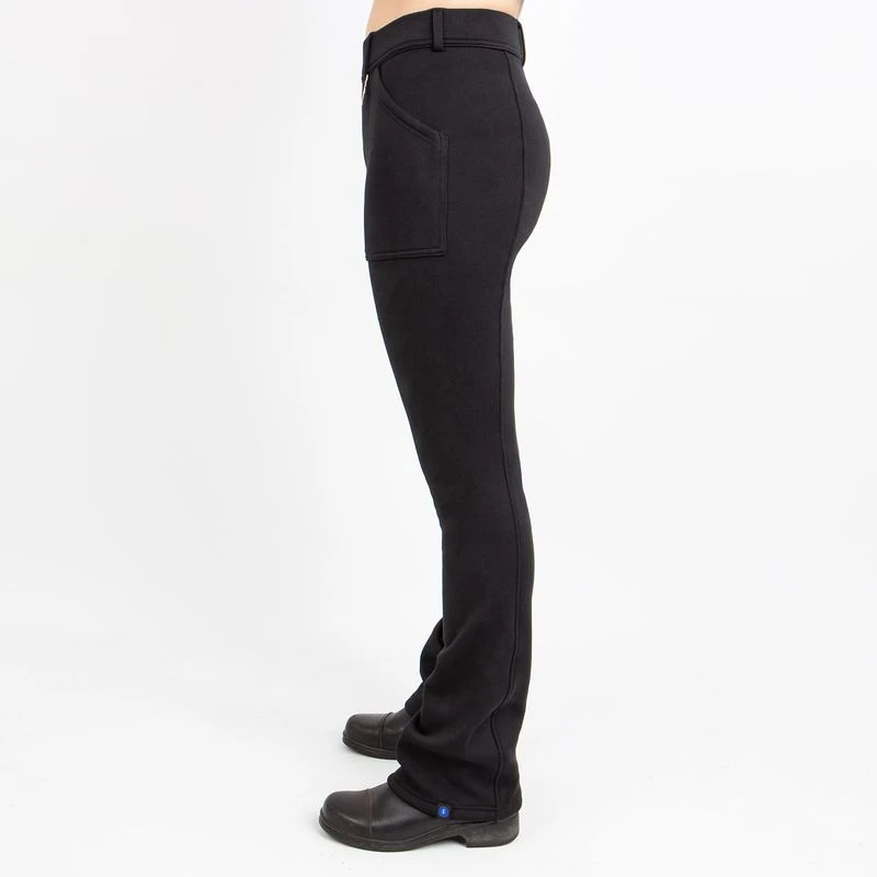 Irideon Women's Fjord Fleece 1/2 Seat Boot Cut Breeches - Black 4 Irideon Women's Fjord Fleece 1/2 Seat Boot Cut Breeches - Black - Image 2