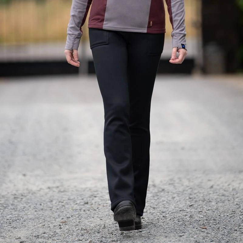 Irideon Women's Fjord Fleece 1/2 Seat Boot Cut Breeches - Black 6 Irideon Women's Fjord Fleece 1/2 Seat Boot Cut Breeches - Black - Image 4