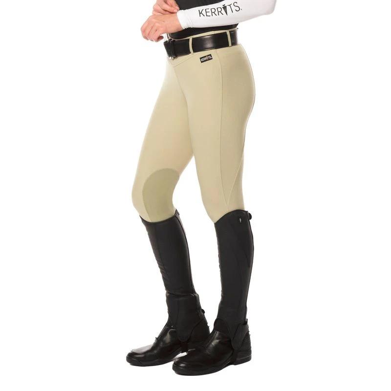 Kerrits Women's Microcord Knee Patch Tights - Tan 4 Kerrits Women's Microcord Knee Patch Tights - Tan - Image 2