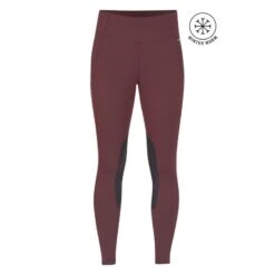 Kerrits Women's Fleece Lite II Knee Patch Tights - Mahogany Herringbone