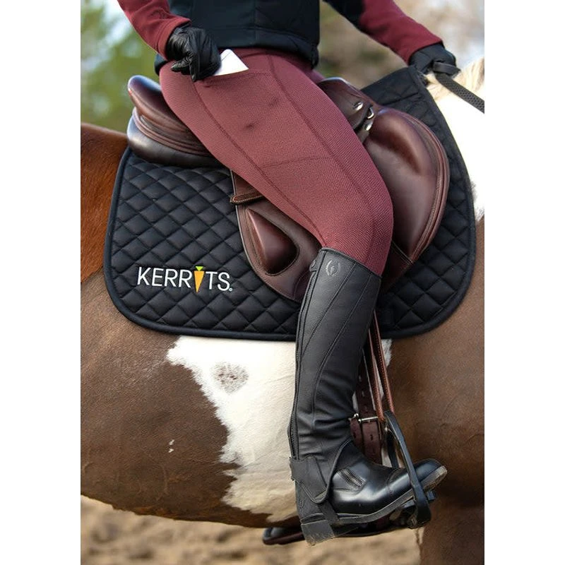 Kerrits Women's Fleece Lite II Knee Patch Tights - Mahogany Herringbone 5 Kerrits Women's Fleece Lite II Knee Patch Tights - Mahogany Herringbone - Image 3