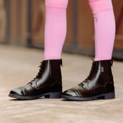 Horze Kids' Kilkenny Polyurethane Jodhpur Boots - Brown -Equestrian Supplies 581348 800 800