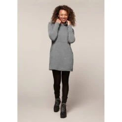 EQL Women's Weekender Fleece Hoodie Dress - Heather Grey 9 EQL Women's Weekender Fleece Hoodie Dress - Heather Grey -Equestrian Supplies 582454 800 800