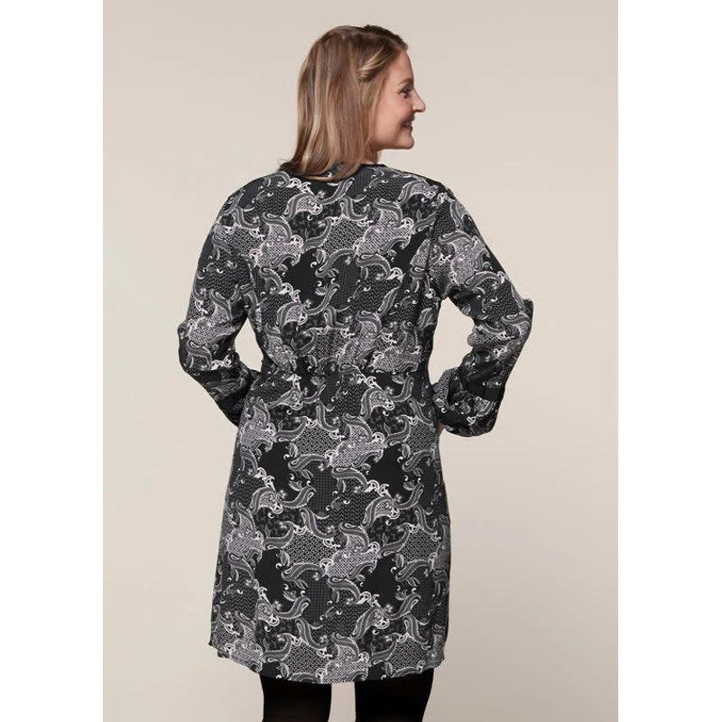 EQL Women's Ecovero Boheme Tunic Dress - Black Patchwork Paisley 5 EQL Women's Ecovero Boheme Tunic Dress - Black Patchwork Paisley - Image 3