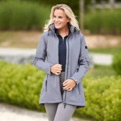 Horze Women's Freya Long Softshell Jacket - Steel Grey -Equestrian Supplies 583945 800 800