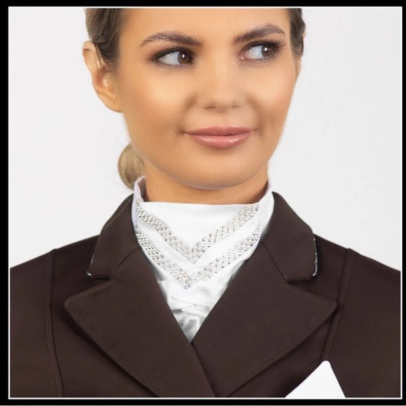 Fair Play Queen Ready Tied Stock Tie - White 4 Fair Play Queen Ready Tied Stock Tie - White - Image 2