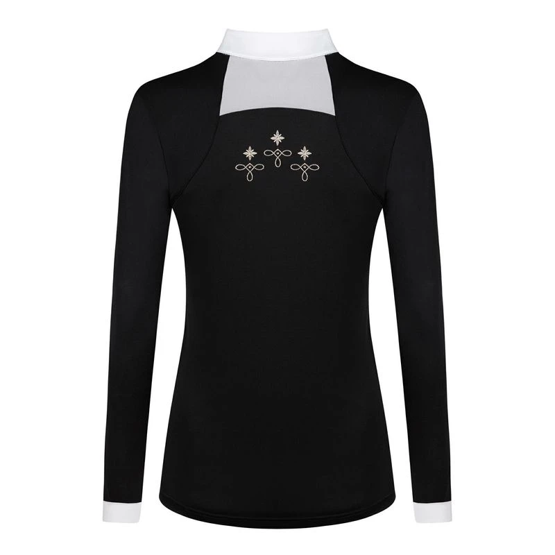 Fair Play Women's Lorella Long Sleeve Competition Shirt - Black/White 4 Fair Play Women's Lorella Long Sleeve Competition Shirt - Black/White - Image 2