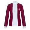 Fair Play Women's Claire Pearl Long Sleeve Competition Shirt - Burgundy/White 2 Fair Play Women's Claire Pearl Long Sleeve Competition Shirt - Burgundy/White -Equestrian Supplies 594951 800 800