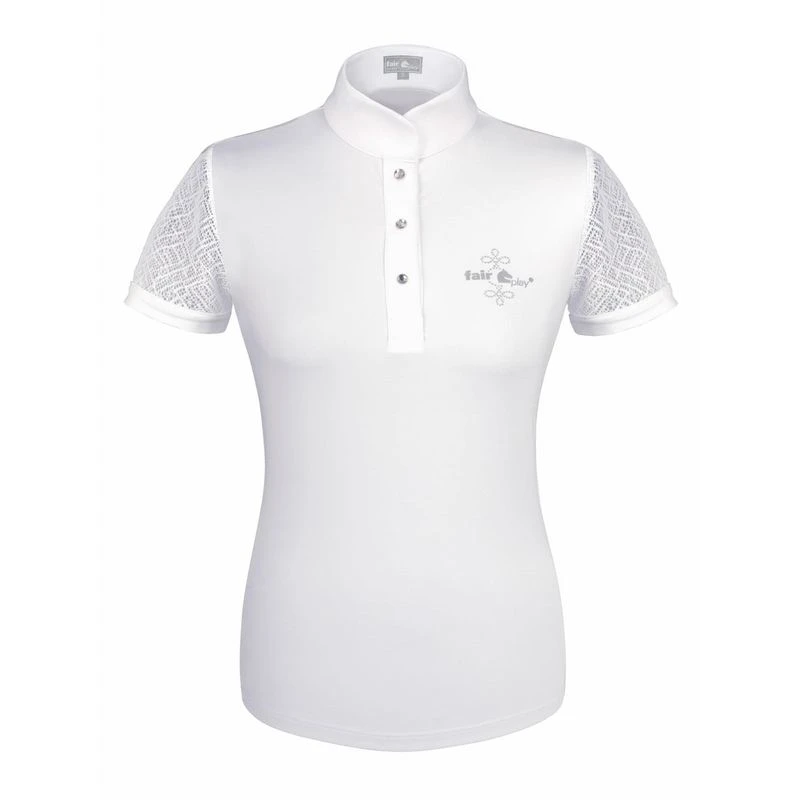 Fair Play Women's Cecile Short Sleeve Competition Shirt - White 3 Fair Play Women's Cecile Short Sleeve Competition Shirt - White