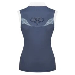 Fair Play Women's Cecile Rose Gold Sleeveless Competition Shirt - Steel Blue -Equestrian Supplies 595040 800 800