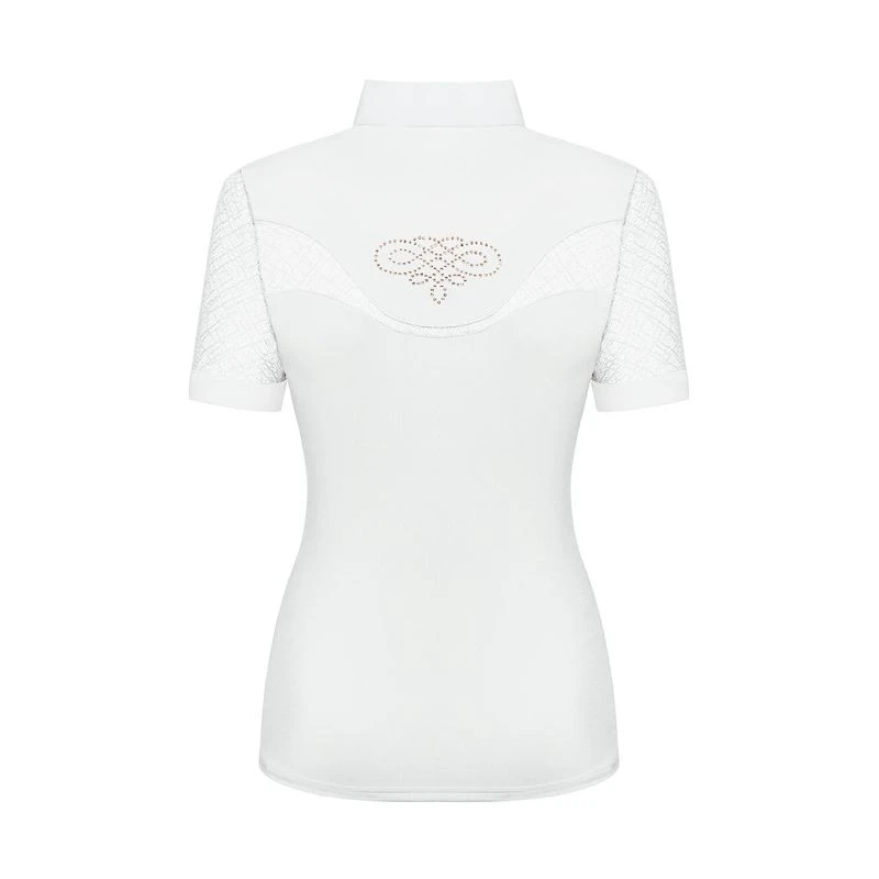 Fair Play Women's Cecile Rose Gold Short Sleeve Competition Shirt - White 4 Fair Play Women's Cecile Rose Gold Short Sleeve Competition Shirt - White - Image 2