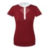 Fair Play Women's Cathrine Short Sleeve Competition Shirt - Burgundy/White -Equestrian Supplies 595467 800 800