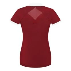 Fair Play Women's Cathrine Short Sleeve Competition Shirt - Burgundy/White -Equestrian Supplies 595468 800 800