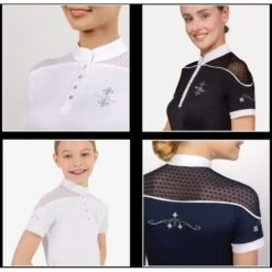 Fair Play Women's Letizia Short Sleeve Competition Shirt - Navy 9 Fair Play Women's Letizia Short Sleeve Competition Shirt - Navy -Equestrian Supplies 595518 800 800