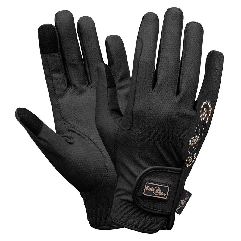 Fair Play Pammy Rose Gold Gloves - Black 3 Fair Play Pammy Rose Gold Gloves - Black