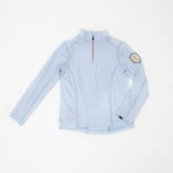 Irideon Kids' Thermaluxe 1/4 Zip Top - Wave -Equestrian Supplies 596756 800 800