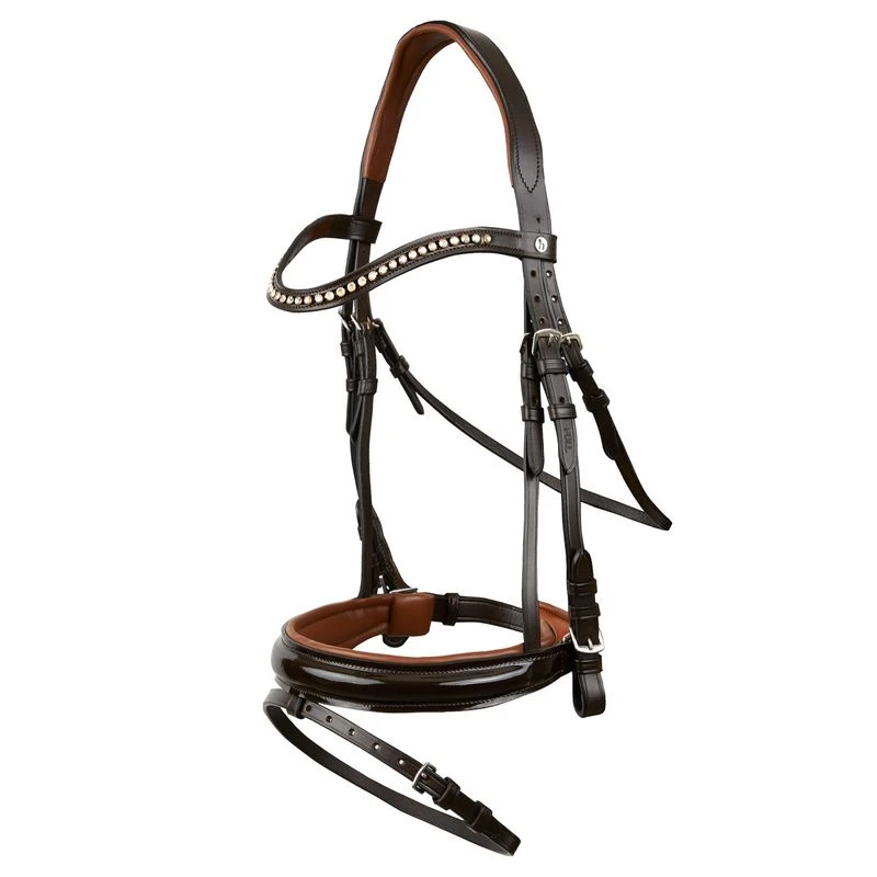 Horze Classic Dressage Ergonomic Bridle W/Curved Browband - Brown/Brown 3 Horze Classic Dressage Ergonomic Bridle W/Curved Browband - Brown/Brown