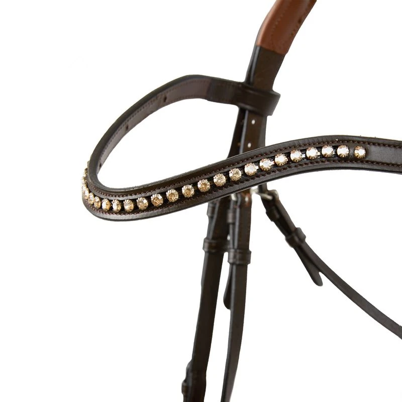 Horze Classic Dressage Ergonomic Bridle W/Curved Browband - Brown/Brown 4 Horze Classic Dressage Ergonomic Bridle W/Curved Browband - Brown/Brown - Image 2