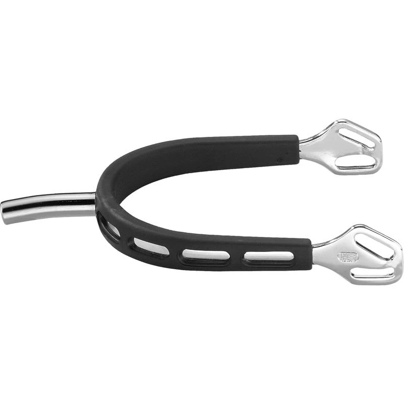 Herm Sprenger 35mm Flat Neck Ultra Fit Extra Grip Spurs - Stainless Steel/Black Grip 3 Herm Sprenger 35mm Flat Neck Ultra Fit Extra Grip Spurs - Stainless Steel/Black Grip