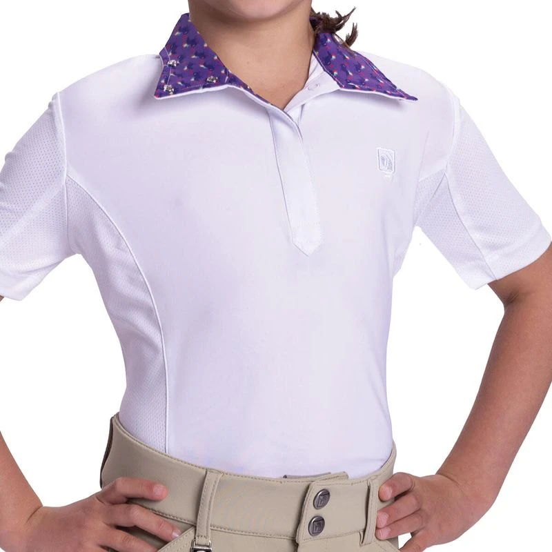 Romfh Kids' Sarah Short Sleeve Show Shirt - White/Punk Rock Ponies 3 Romfh Kids' Sarah Short Sleeve Show Shirt - White/Punk Rock Ponies
