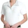 Romfh Women's Classic Short Sleeve Show Shirt - White/Light Grey Logo -Equestrian Supplies 615305 800 800