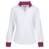 Ovation Women's Jorden Full Snap Show Shirt - White/Vintage Rein Orchid -Equestrian Supplies 616124 800 800