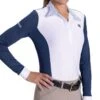 Romfh Women's Signature Long Sleeve Show Shirt - Navy/White -Equestrian Supplies 616298 800 800