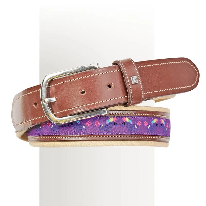 Romfh Women's Leather & Canvas Belt - Punk Rock Ponies 3 Romfh Women's Leather & Canvas Belt - Punk Rock Ponies